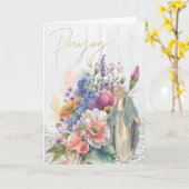 Religieus bidden voor je Maagd Mary Kaart (Gele Bloem)