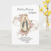 religieus | Birthday | Maagd Moeder Maria Kaart (Gele Bloem)