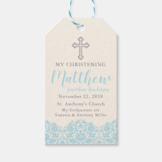 Religieus Blauw Label Cadeaulabel