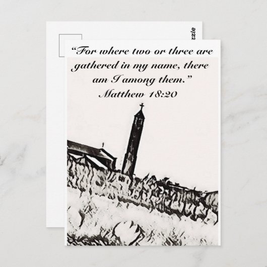 Religieus Briefkaart (Voorkant / Achterkant)