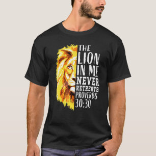 Religieus Christelijk Bijbelvers Mannen Papa Leeuw T-shirt