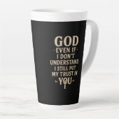Religieus christelijk geloof citaat latte mok (Rechterhoek)