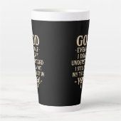 Religieus christelijk geloof citaat latte mok (Voorkant)