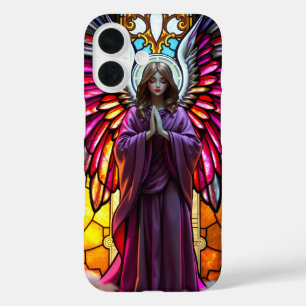 Religieus Christelijk Glas in lood Angel iPhone 16 Hoesje