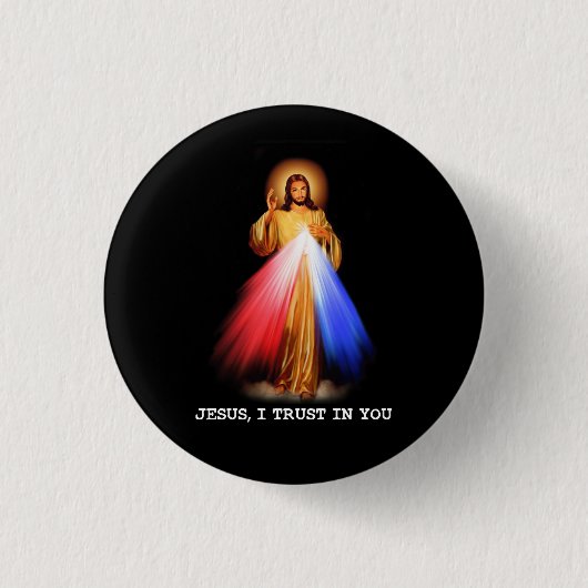 Religieus Christelijk Jezus Ik vertrouw op jou Rel Ronde Button 3,2 Cm (Voorkant)