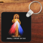 Religieus Christelijk Jezus Ik vertrouw op jou Rel Sleutelhanger (Achterkant)