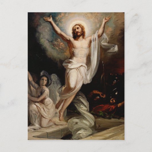 Religieus Christelijk Jezus Verrijzenis Pasen Feestdagenkaart (Voorkant)