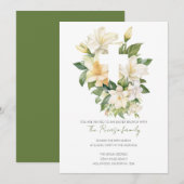 Religieus Christelijk Kruis Lelie Paasbrunch Kaart (Voorkant / Achterkant)