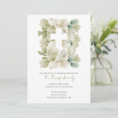 Religieus Christelijk Kruisblad Paasbrunch Kaart (Staand voorkant)