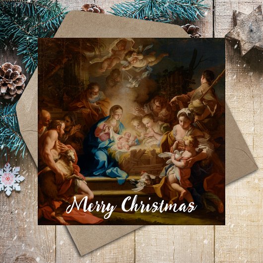 Religieus-Christelijke foto vrolijk kerstfeest Feestdagenkaart