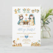 Religieus Christelijke Kerstfeest Kaart (Staand voorkant)