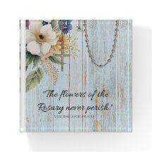 Religieus citaat Floral Heilig Rosarisch Katholiek