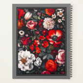 Religieus citaat met rode bloem William Morris Art Planner (Achterkant)