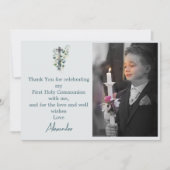 Religieus Dank u Foto Boy Botanische Cross Kaart (Voorkant)