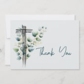 Religieus Dank u Foto Boy Botanische Cross Kaart (Achterkant)