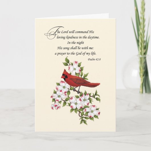 Religieus denken van je kardinaal over bloedende h kaart (Voorkant)