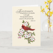 Religieus denken van je kardinaal over bloedende h kaart (Gele Bloem)