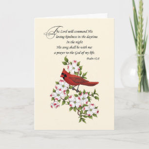 Religieus denken van je kardinaal over bloedende h kaart