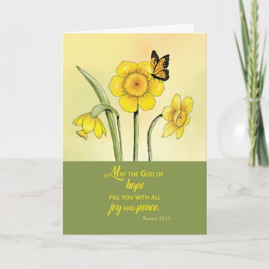 Religieus denken van u Schrift Zegeningen Kaart (Voorkant)