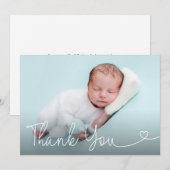 Religieus  Doopsel Baby Boy Foto Bedankkaart (Voorkant / Achterkant)