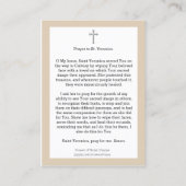 Religieus gebed in St. Veronica Veil van Jezus Visitekaartje (Achterkant)