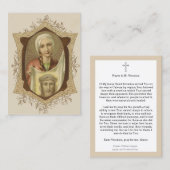 Religieus gebed in St. Veronica Veil van Jezus Visitekaartje (Voorkant / Achterkant)