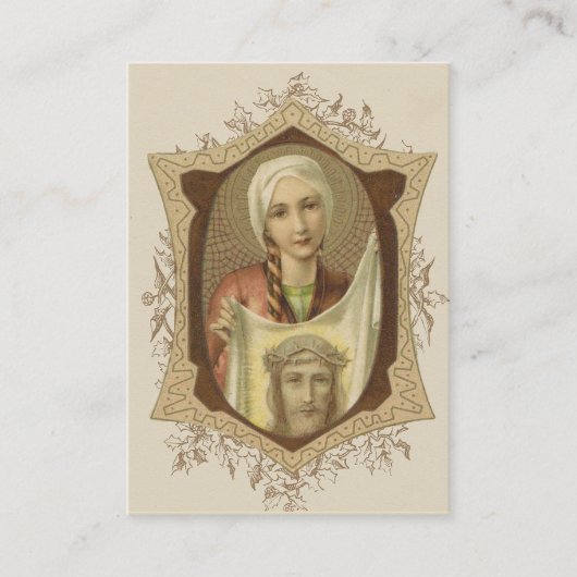 Religieus gebed in St. Veronica Veil van Jezus Visitekaartje (Voorkant)