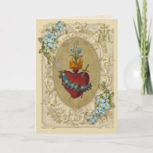 Religieus Gebeds Vriendchap Maagd Maria Vintage Kaart