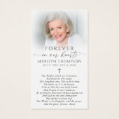 Religieus Gebedskaartje met het Onze Vader Jezus G Visitekaartje (Achterkant)