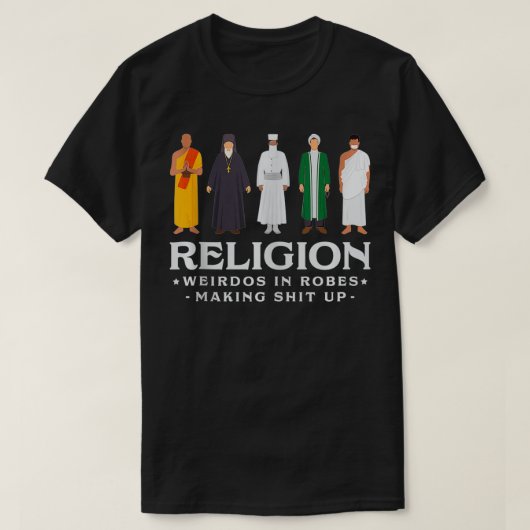 Religieus gedoe in Robes Atheïst Blackcraft Agnos T-shirt (Design voorkant)