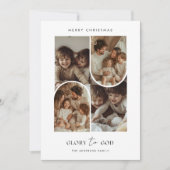 Religieus geloof Glorie aan God Kerstboog Foto Feestdagenkaart (Voorkant)