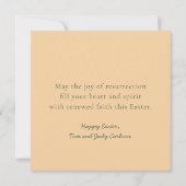 Religieus Gelukkig Pasen Waterverf Bloemen Kruis Kaart (Achterkant)