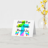 RELIGIEUS GEPERSONALISEERD 80E VERJAARDAG ONTWERP KAART (Gele Bloem)