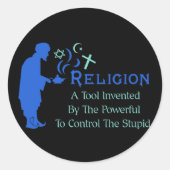 Religieus gereedschap ronde sticker (Voorkant)