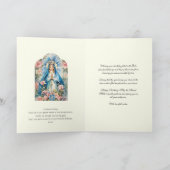 Religieus gezegend Maria Bloemen Gebed Rozenkrans Kaart (Binnen)