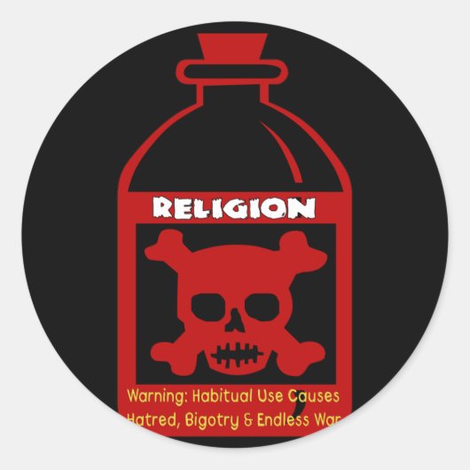 Religieus gif ronde sticker (Voorkant)