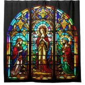 Religieus Glas in Lood Douchegordijn (Voorkant)