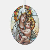 Religieus Glas in lood Ornament (Voorkant links)