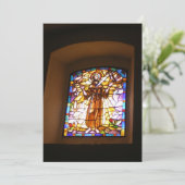 Religieus Glas in lood Window Invitation Kaart (Staand voorkant)