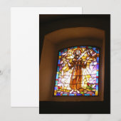 Religieus Glas in lood Window Invitation Kaart (Voorkant / Achterkant)