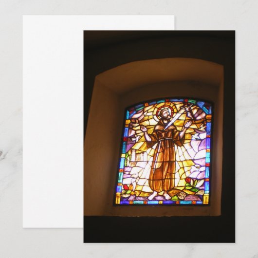 Religieus Glas in lood Window Invitation Kaart (Voorkant / Achterkant)