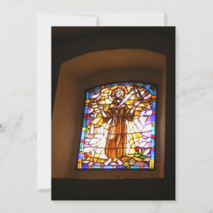Religieus Glas in lood Window Invitation Kaart