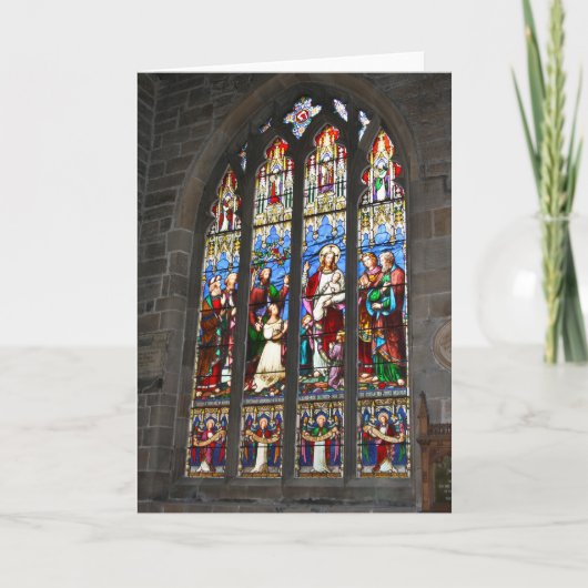 Religieus Glas in lood Window Kaart (Voorkant)