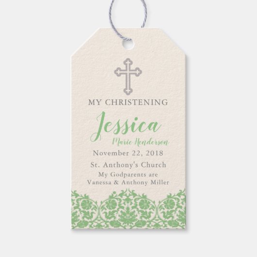 Religieus Groen Label Cadeaulabel (Voorkant)