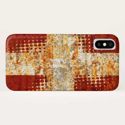Religieus halftone kruis Case-Mate iPhone case (Achterkant (horizontaal))