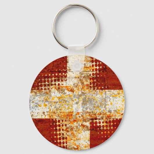 Religieus halftone kruis sleutelhanger (Voorkant)