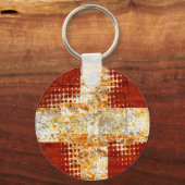Religieus halftone kruis sleutelhanger (Voorkant)