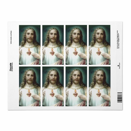 Religieus hart van Jesus Prayer Klassiek Etiket (Full Sheet)