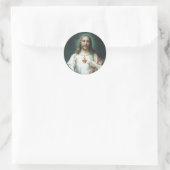 Religieus hart van Jesus Prayer  Ronde Sticker (Tas)