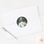Religieus hart van Jesus Prayer  Ronde Sticker (Envelop)